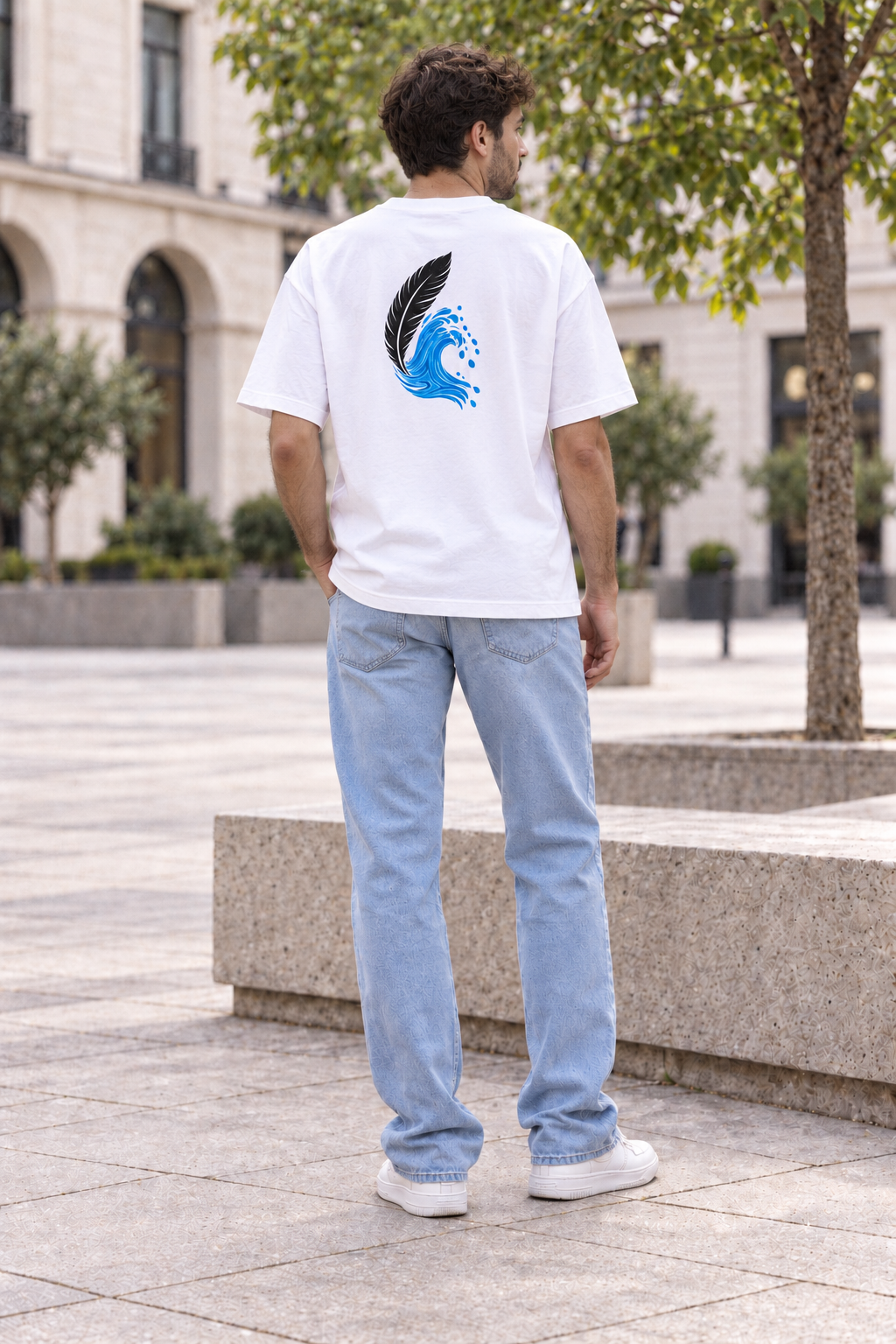 AZULIA catalogo Uomo — Piuma Onda — T-shirt oversize 200 — retro