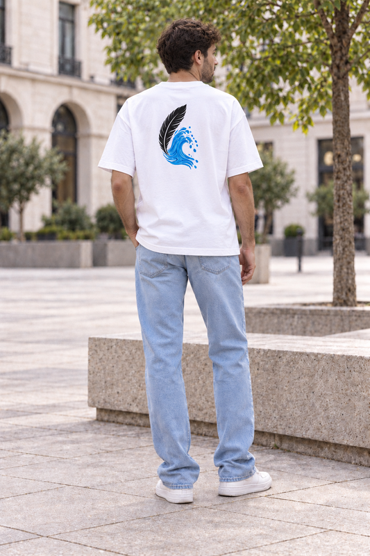 AZULIA catalogo Uomo — Piuma Onda — T-shirt oversize 200 — retro