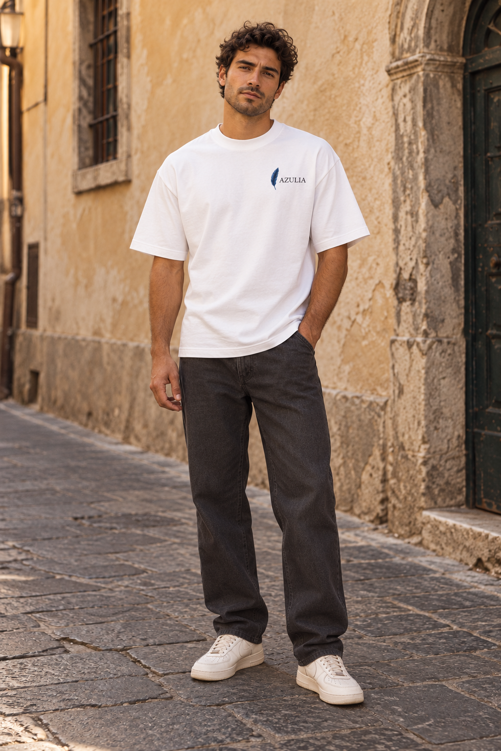 Tra le nuvole — T-shirt oversize 200 — fronte