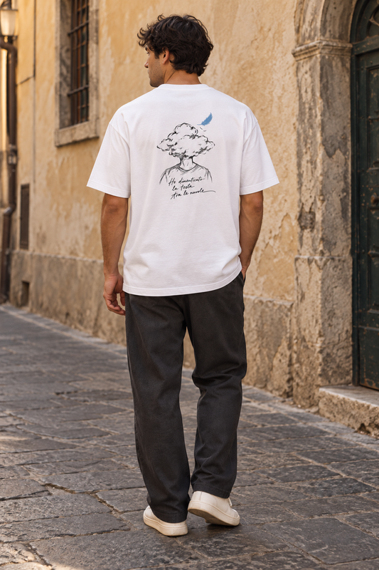 Tra le nuvole — T-shirt oversize 200 — retro
