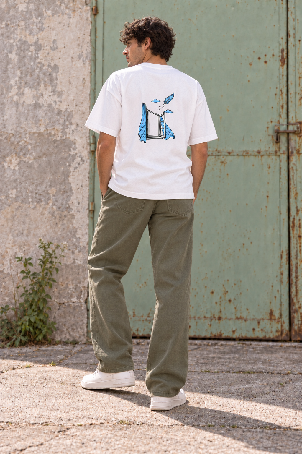 AZULIA catalogo Uomo — Finestra aperta — T-shirt pesante 240 — retro