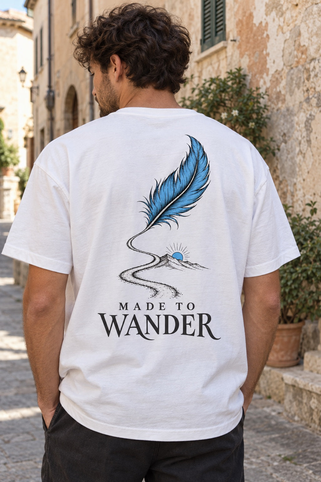 Made to Wander — T-shirt 240, uomo, retro