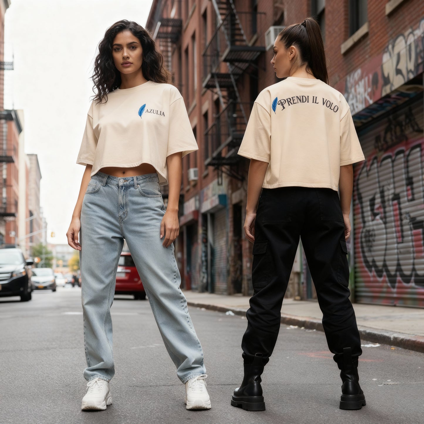 T-SHIRT CROP DONNA - Prendi il volo