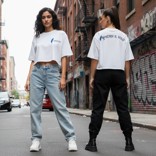 T-SHIRT CROP DONNA - Prendi il volo